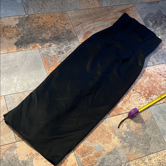 A B S evening by Allen Schwartz Elegant Black Pencil maxi strapless dress